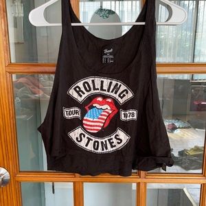 Rolling Stones cropped tank